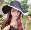 Hot Sale Fashion Hepburn Wind Black White Striped Bowknot Summer Sun Hat