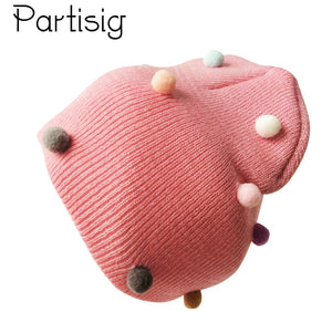 Baby Caps Crochet Kids Girls Pompom Hat