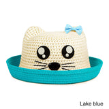 REAKIDS Straw Hats Kids Summer Cap Beach Panama Caps